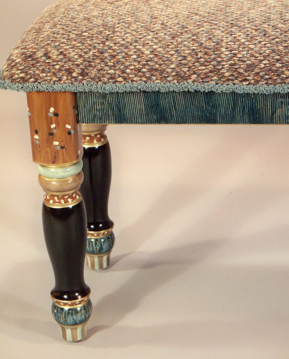 TWO-S-LB-47-LONGBENCH47TEAL-IVORY-CARAMELCLOSE.JPG
